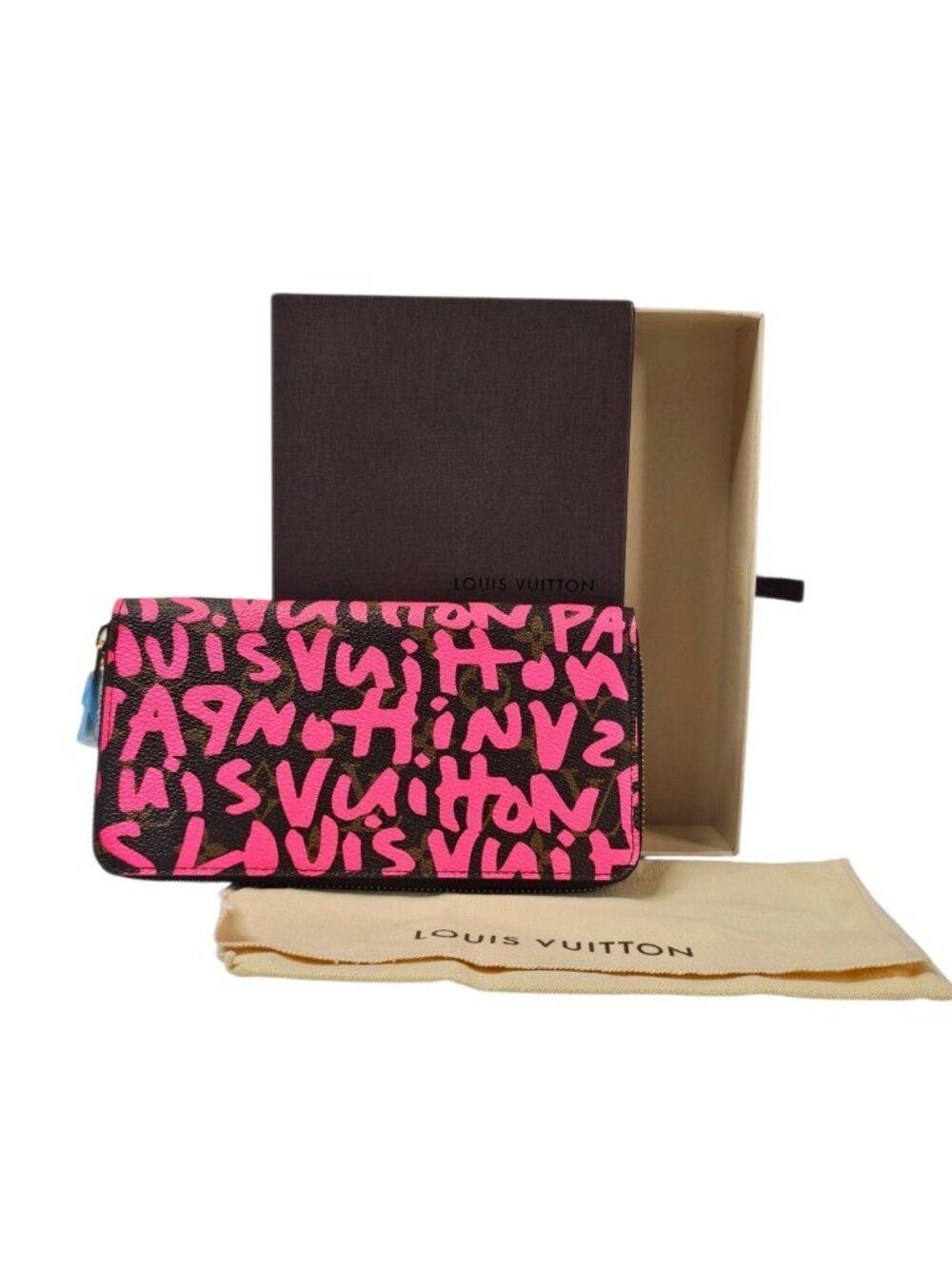 Louis Vuitton Stephen Sprouse Pink Monogram Graffiti Zippy Wallet Fuchsia Bag